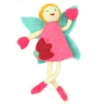 thumbnail image 1 of Hand Felted Tooth Fairy Pillow Blonde with Pink Dress Global Groove, 1 of 3