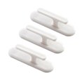 thumbnail image 1 of 6 uds ganchos de plástico para cortina de pared, hebillas para cortinas, ganchos adhesivos para decoración del hogar, accesorios para cortinas (blanco), 1 of 5