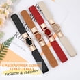 thumbnail image 2 of WERFORU Women Skinny Belt for Dresses Retro Stretch Ladies Waist Belt Plus Size Set of 4, 2 of 8