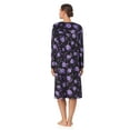 thumbnail image 4 of Aria Women’s Long Sleeve Strech Velour 44" Sleepwear Gown, Sizes S-4X, 4 of 6