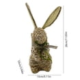 thumbnail image 3 of Tdxkok Easter Bow Woven Rabbits Figurine Decoration Rabbits Gift Easter Gifts, 3 of 6