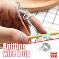 thumbnail image 1 of Daisyyozoid Wholesale Ring Type Knitting Tools Yarn Spring Guides Wear Thimble Finger Thimble 2PC, 1 of 6