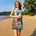 thumbnail image 3 of Goofa Cute Animal Party for Summer Dresses for Women – Beach Floral Sundress, Casual Pockets Boho Tank Dress for Hot Days, 3 of 7