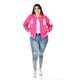 thumbnail image 2 of Chamarra universitaria Roman Fashion /Tallas Extras, 7094 (Rosa) rosa 38, 2 of 8