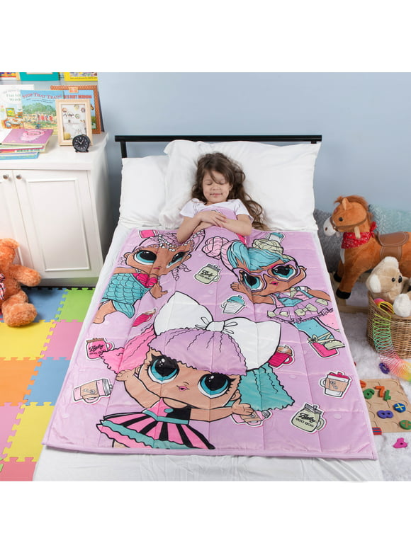 LOL Surprise Frozen Kids Weighted Blanket, 4.5lb, 36 x 48, Pink, MGA