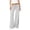 Gray, variant on Women's High Waist Wide Leg Yoga Pants with Rhinestone Fold Over Waistband, Stretch Flared Lounge Trousers, Casual Palazzo Pants for Work & Daily Wear Black L