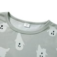 thumbnail image 3 of Halloween Matching Family Pajamas Cartoon Ghost Print Long-sleeve Tops + Pants  Zip Jumpsuit  Pet Clothes, 3 of 6