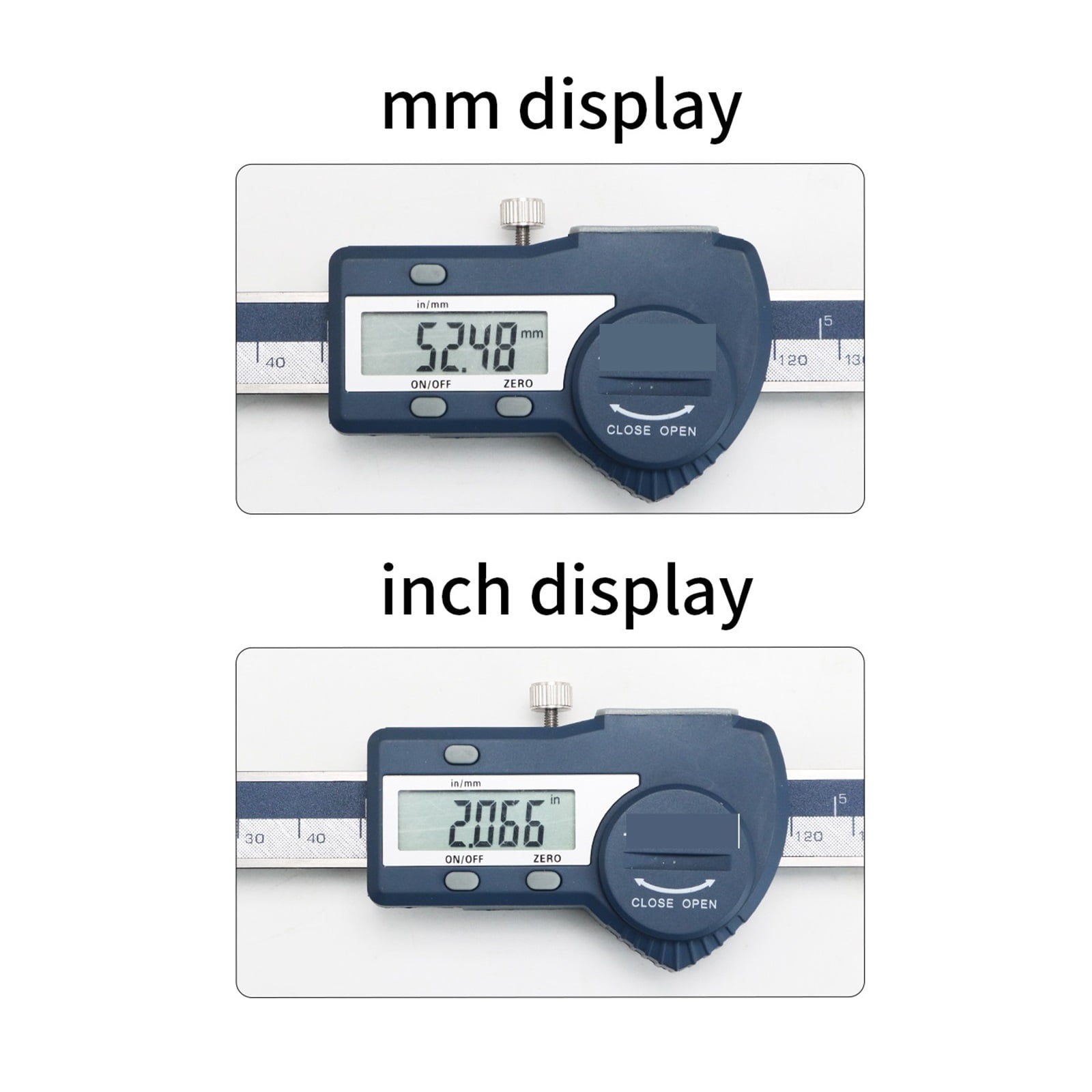 100 mm Stainless Steel Horizontal Linear Scale Type Digital Caliper LCD Display ,Accuracy Guaranteed