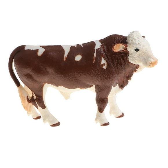 Miniature Yellow Cow Realistic Animal Figures Kids Educational Toy Collections Table Desk Ornament