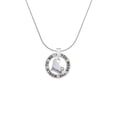 thumbnail image 2 of Delight Jewelry Heart with ''Baseball'' and AB Crystal Silver-tone You Mean the World to Me Ring Necklace, 18", 2 of 4