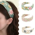 thumbnail image 2 of Elegant Embroider Flower Headband For Women Breathable New Chinese Styles Hairhoop For Vintage Styles and Everyday Use, 2 of 9