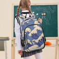 thumbnail image 7 of FORMRS School Backpack 17" Student Travel Bag with Laptop Compartment, Blue Wave Pattern, 7 of 7