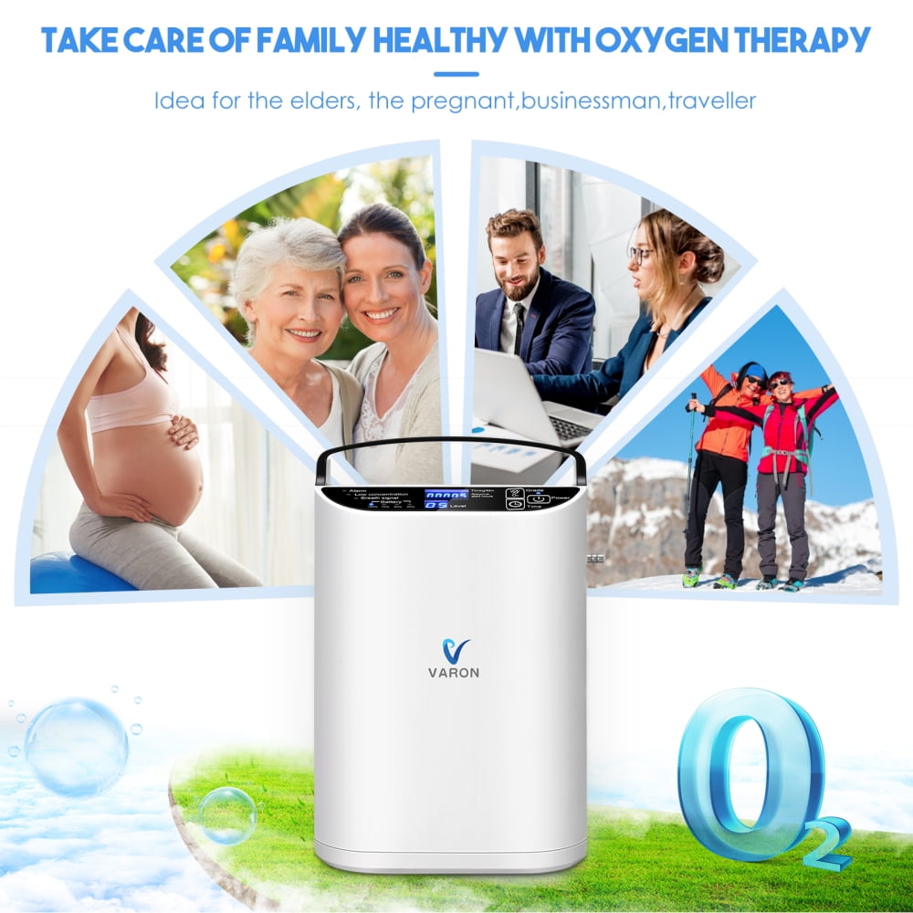 JUGACOOL Upgraded 1-5/&L Tube Machine 90% Out Portable OO2 Concentrator for Travel Home Use (Rugged Design Oxiginio) G95