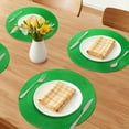thumbnail image 2 of Farmhouse Placemats Set of 6 Woven Placemats for Dining Table Decor  Washable Kitchen Table Mat Wipe Clean Green 15inch, 2 of 5