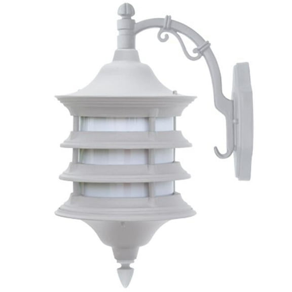 Dabmar Lighting GM186-W Powder Coated Cast Aluminum Wall Light Fixture, White - 18.50 x 9.25 x 12.81 in.
