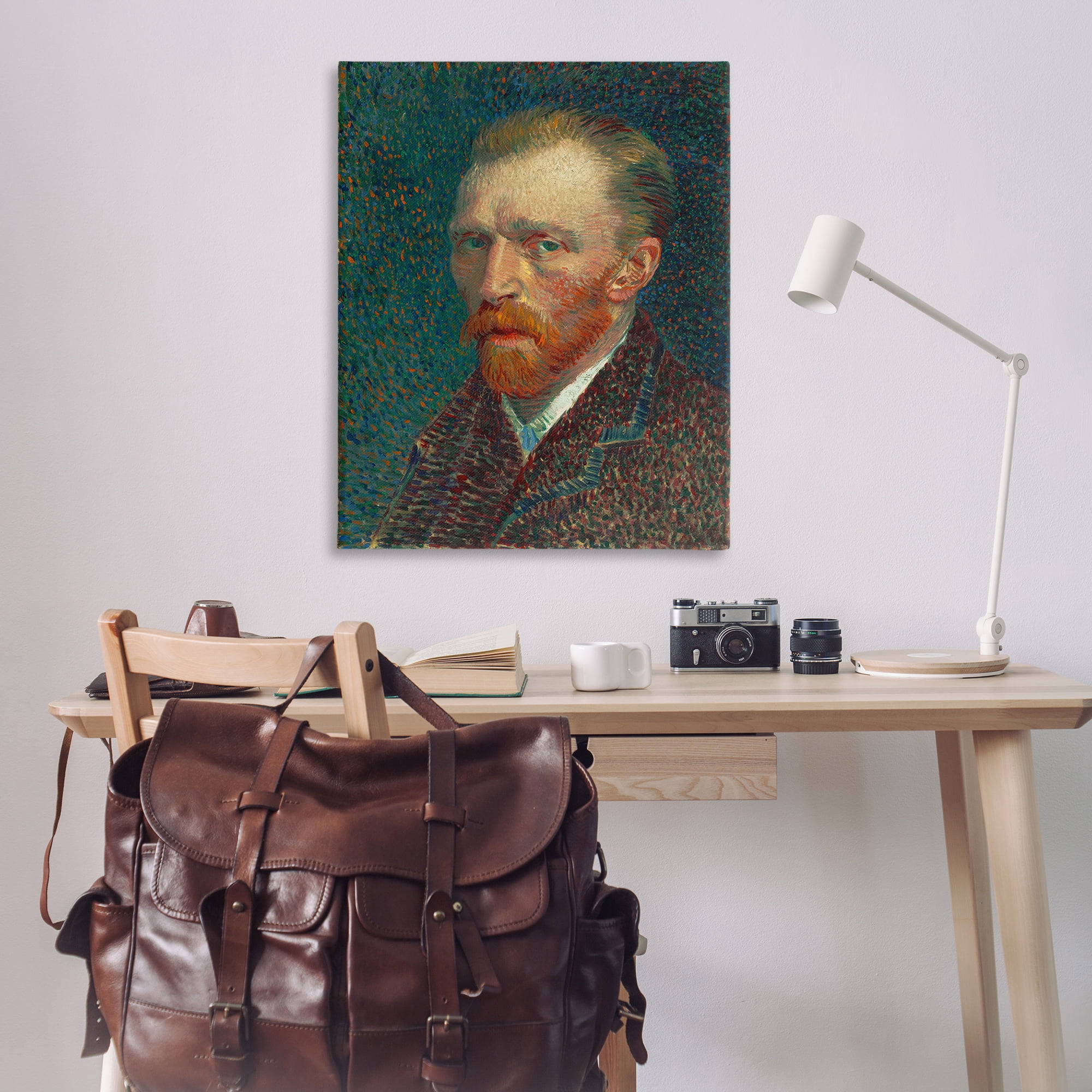 Stupell Industries Van Gogh Self Portrait People Painting Wrapped Canvas Art Print Wall Art, 36 x 48