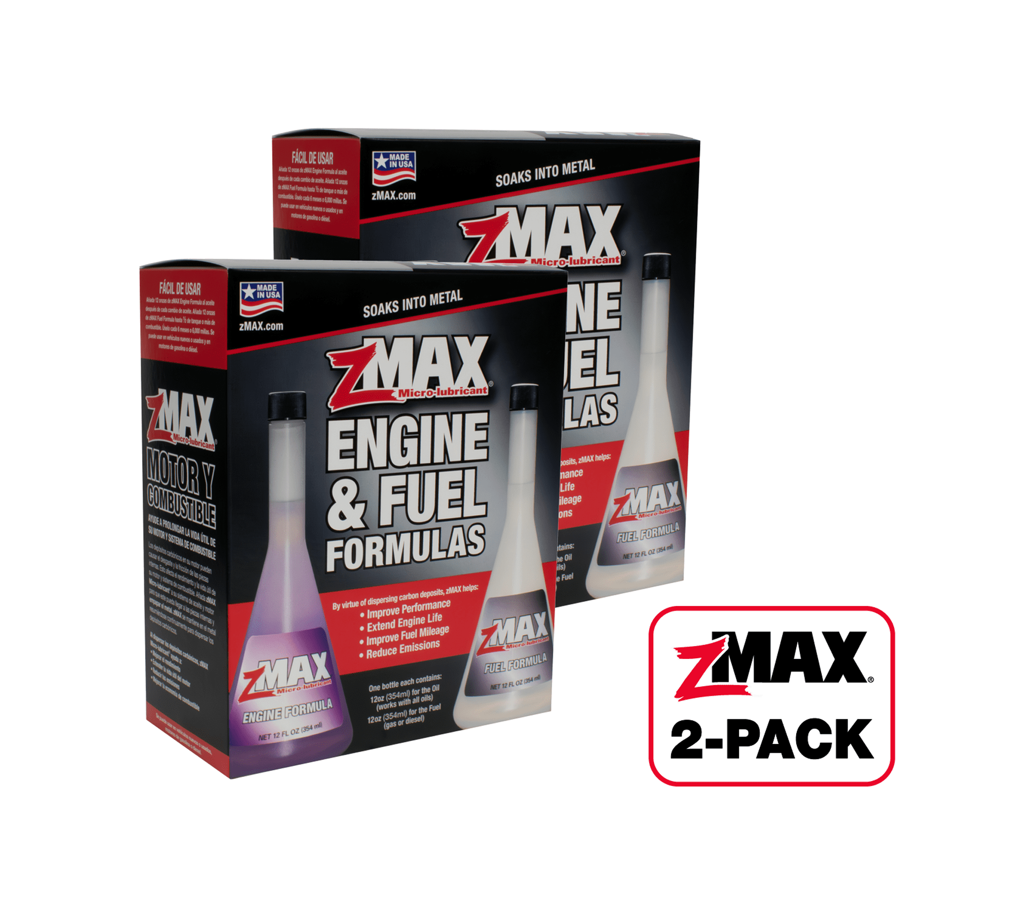 (2 pack) zMAX Engine & Fuel Formula Kit 12oz - 2 Pack
