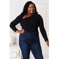 thumbnail image 4 of Basic Bae Asymmetrical Neck Long Sleeve Top, 4 of 7