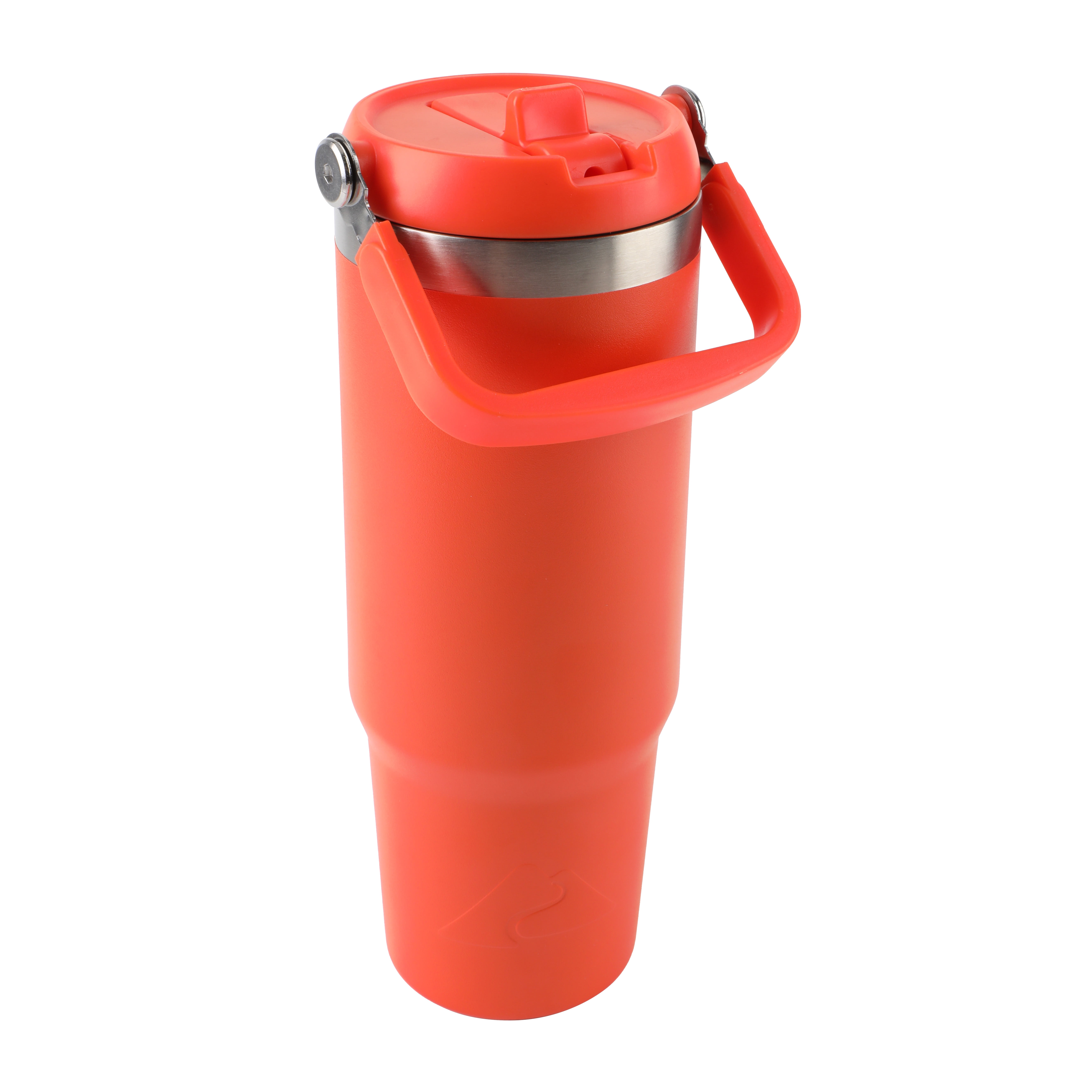 Ozark Trail 30 oz Stainless Steel Insulated Swivel Handle Tumbler, Bright Orange