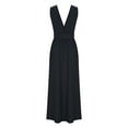 thumbnail image 4 of Drses‌‌ ‌‌‌Women's Plus Size Sexy Maxi Dress - Sleeveless Deep V Neck & Double High Slit for Beach Club Halloween, 4 of 7