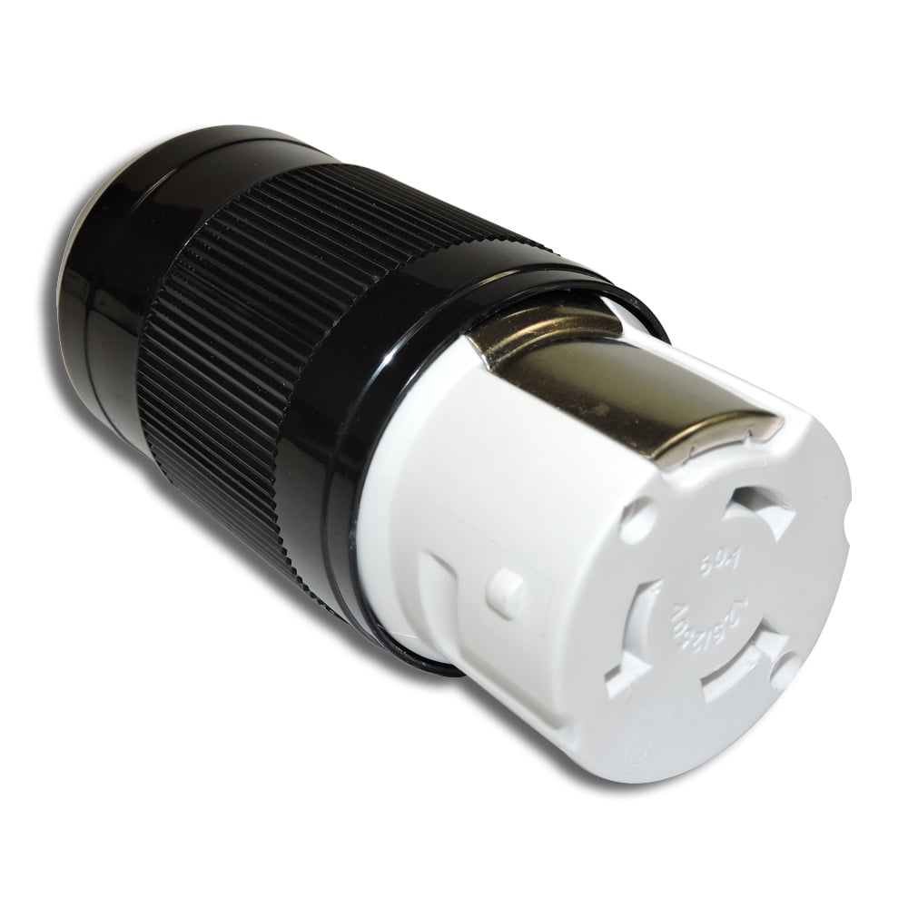 thumbnail image 2 of RV 50-Amp Black Power Inlet With Twist Lock & Weatherproof Boot - Female Connector Kit 2 of 14