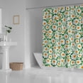 thumbnail image 3 of FREEAMG Bath Curtains Shower Curtain Floral Watercolor Summer Bathroom Waterproof Machine Washable Fabric Decor Shower Curtains for Bathroom, 72x72in, 3 of 6