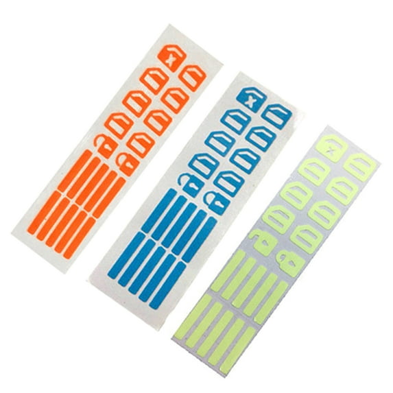 Walbest 1 Pack Luminous Button Sticker, Car Decal PET Auto Door Window Luminous Button Sticker for Universal Car, Blue