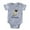 Heather Grey, variant on CafePress - FIN When Pugs Fly - Cute Infant Baby Football Bodysuit