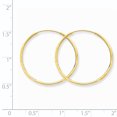 thumbnail image 2 of 14K Yellow Gold 1.25mm Diamond Cut Endless Hoop Earring, 2 of 2