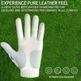 thumbnail image 3 of FINGER TEN Golf Gloves Men Left Hand Right with Ball Marker USA Flag Blue Camo Plaid Pack, Mens Leather Golf Glove All Weather Grip Small Medium ML Large XL, 3 of 7