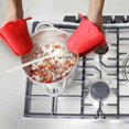 thumbnail image 4 of Heatproof Silicone Oven Gloves and Pot Holder Set for Kitchen Use, 4 of 5