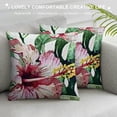 thumbnail image 3 of Fenyluxe Flower Throw Pillow Covers Tropical Leaves Home Decorative Rectangular/Waist Cushion Cover for Patio Sofa Couch Housewarming Gifts 24x24in, 3 of 5