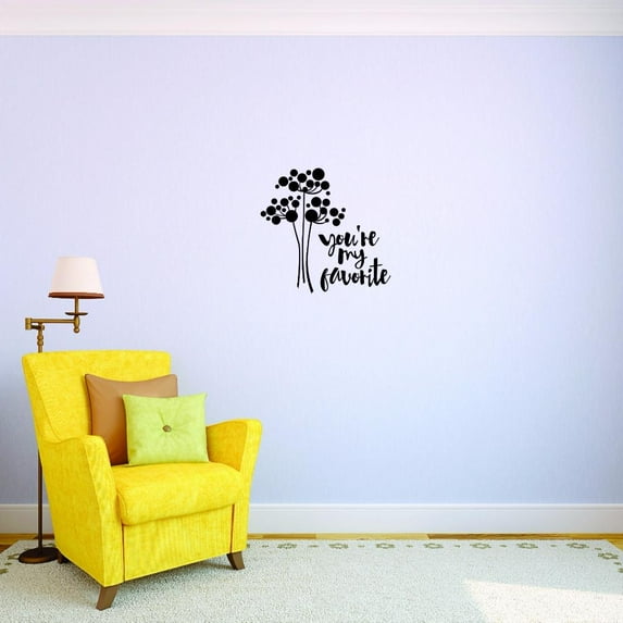 Custom Decals Your My Favorite Wall Art Size: 18 X 18 Inches Color: Black