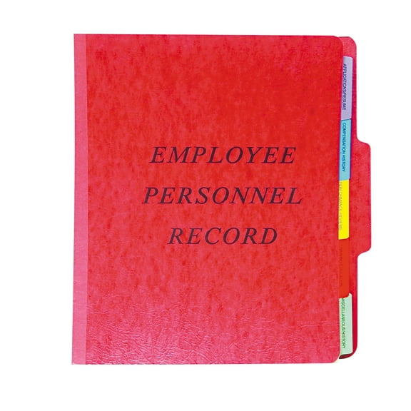 Pendaflex Personnel Folders 1/3 Cut Top Tab Letter Red SER1ER