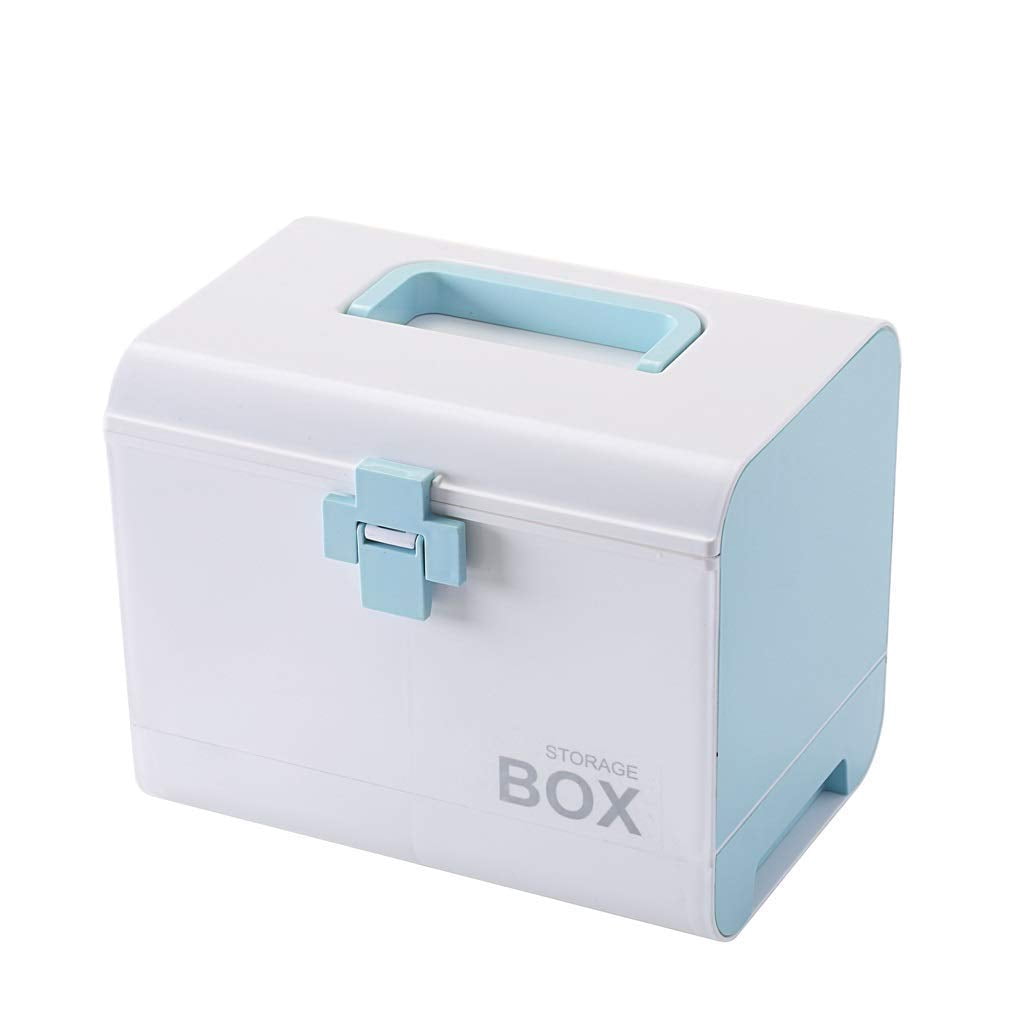First Aid Box First Aid Kit Medical Box with Removable Tray and Handle Family Emergency Kit Storage Organizer Housewares First Aid Box Nurse Offices
