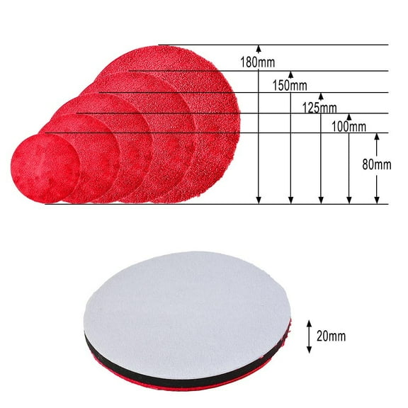 Durable Car Care Car Maintenance Polishing Pads Polishing Pad Microfiber Polishing Red Sponge Foam Waxing 2Pcs 5Inch Smile Home