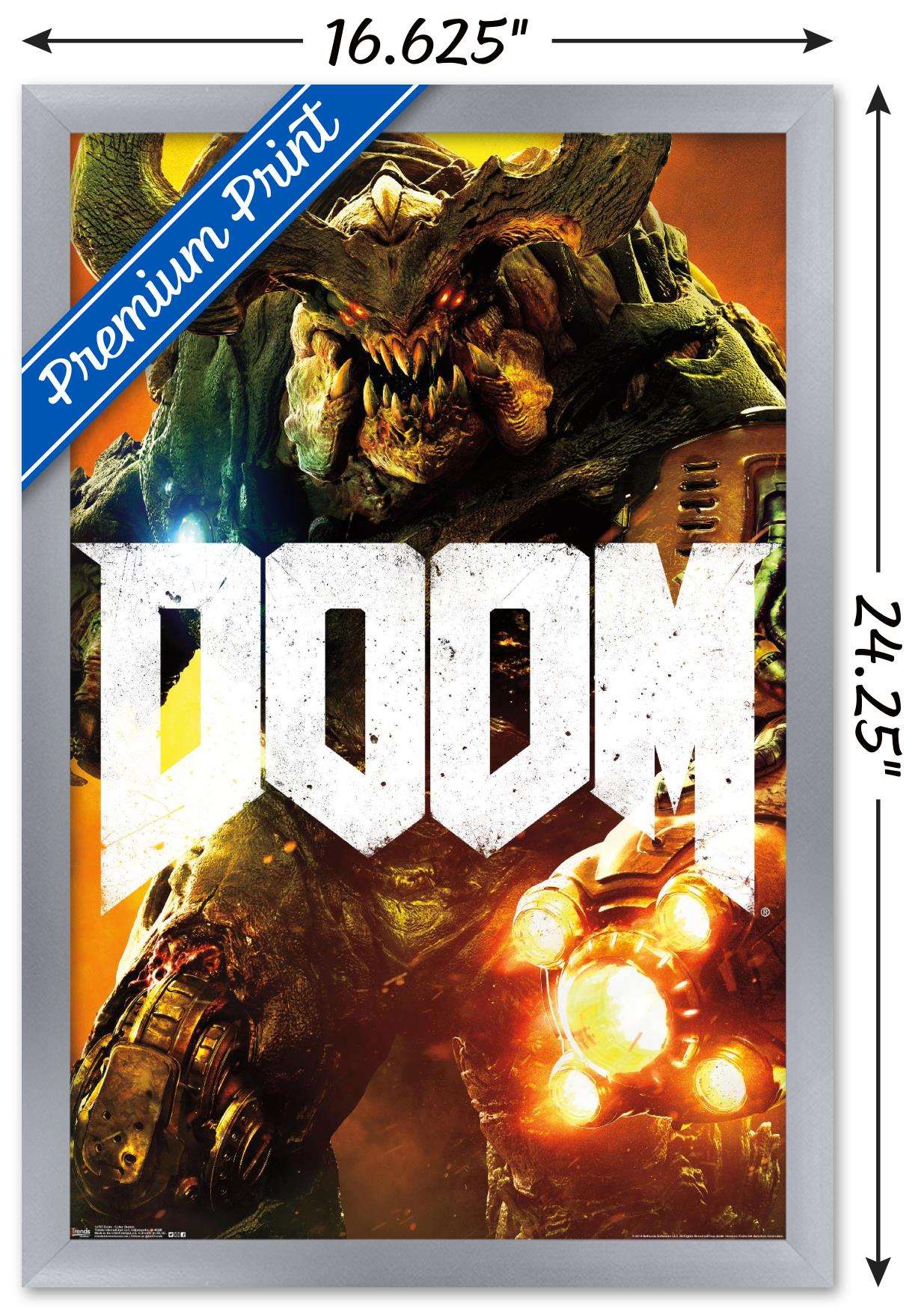Doom - Cyber Demon Wall Poster, 14.725" x 22.375" Framed