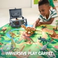 thumbnail image 2 of Juego de juguetes con forma de dinosaurio JOYIN con jaula de almacenamiento, alfombrilla de juego, 19 unidades, de 3 a 5 años, 2 of 8
