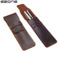 thumbnail image 2 of EZONE-estuche de cuero hecho a mano para bolígrafos, bolsa de lápices Retro, Estilo Vintage, personalidad creativa, papelería, regalos para profesores, suministros de oficina, 2 of 4