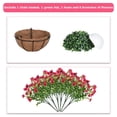 thumbnail image 3 of Coolmade 18" Artificial Faux Hanging Plants Flowers Basket for Outside Porch Decoration, 3 of 7