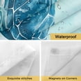 thumbnail image 4 of No Hook Shower Curtains with Snap-in Liner Set, Coastal Turtle Blue Waterproof Hotel Style Bathroom Shower Curtain, Summer Beach Nautical Coral Starfish Breathable Mesh Top Bath Curtains 72''x84'', 4 of 9