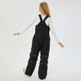 thumbnail image 4 of HUAXUN-Kids Insulated Snow Bib Pants - Waterproof Windproof Ski Overalls for Girls and Boys, Thermal Snow Pants for Skiing, Snowboarding & Outdoor Winter Play kids snow pants(Black,8-9Years), 4 of 5
