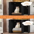 thumbnail image 5 of MAROUTE 55"H Cat Litter Box Enclosure, Hidden Wooden Litter Box Furniture, Indoor Privacy Cat House Cabinet, Decorative Pet Shelter for Large Cats and Multi-Cat Household, 5 of 6
