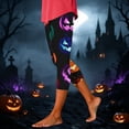 thumbnail image 6 of Yeaiivve Halloween Graphic Capris for Women Pumpkin Print Legging High Waist Stretchy Workout Leggings Buttery Soft Yoga Pants Vintage Holiday Costumes L, 6 of 7