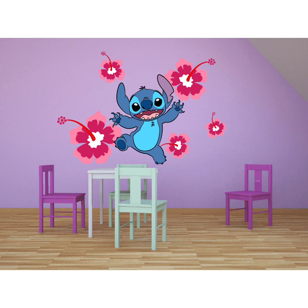 Lilo and Stitch Disney Cartoon Character Wall Art Graphic Decal Sticker ...