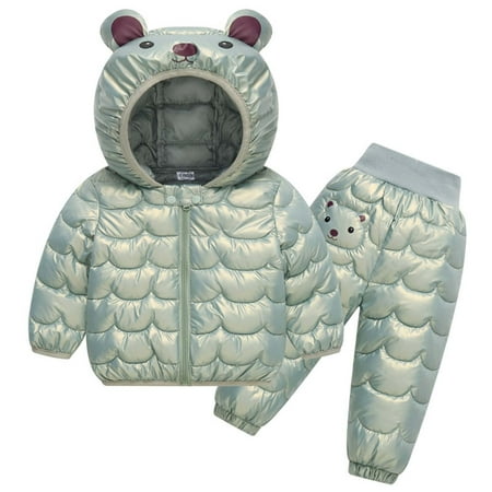 

WUDATI Toddler Boys Girls Set Halloween Chistmas Toddler Girls Boys Winter Toddler Baby Boys Girls And Boys Winter Cartoon Windproof Coat Hooded Warm Outwear Jacket Set