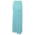 thumbnail image 2 of Made by Johnny Women's Fold-Over Maxi Skirt S AQUA, 2 of 6