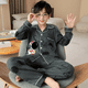 thumbnail image 4 of Pijamas de manga larga de dibujos animados para niños, ropa de hogar fina y holgada para otoño y primavera, ropa de dormir para niños medianos y pequeños, 4 of 5