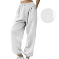 thumbnail image 3 of Breezora Women's Comfort Fit Loose Casual Pants with Soft Fabric for Everyday Activities M Size White, 3 of 9