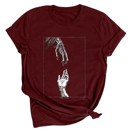 

Corset Top Long Sleeve Workout Tops for Women Retro Grimace Print Loose Short-Sleeved Men s and Women s Pullover Bottoming Top T-Shirt Valentines Shirts for Women White Shirts for Women Red 2XL